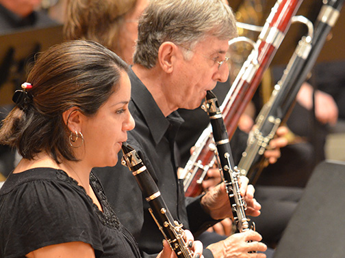 Adults performing as part of the Wilmington Community Orchestra